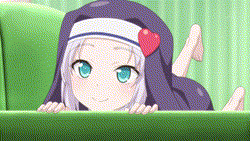 lolibooru 46186 animated anime_screencap blinking blue_eyes boku_wa_tomodachi_ga_sukunai curtains imageboard_desourced kicking lowres non-web_source takayama_maria.gif